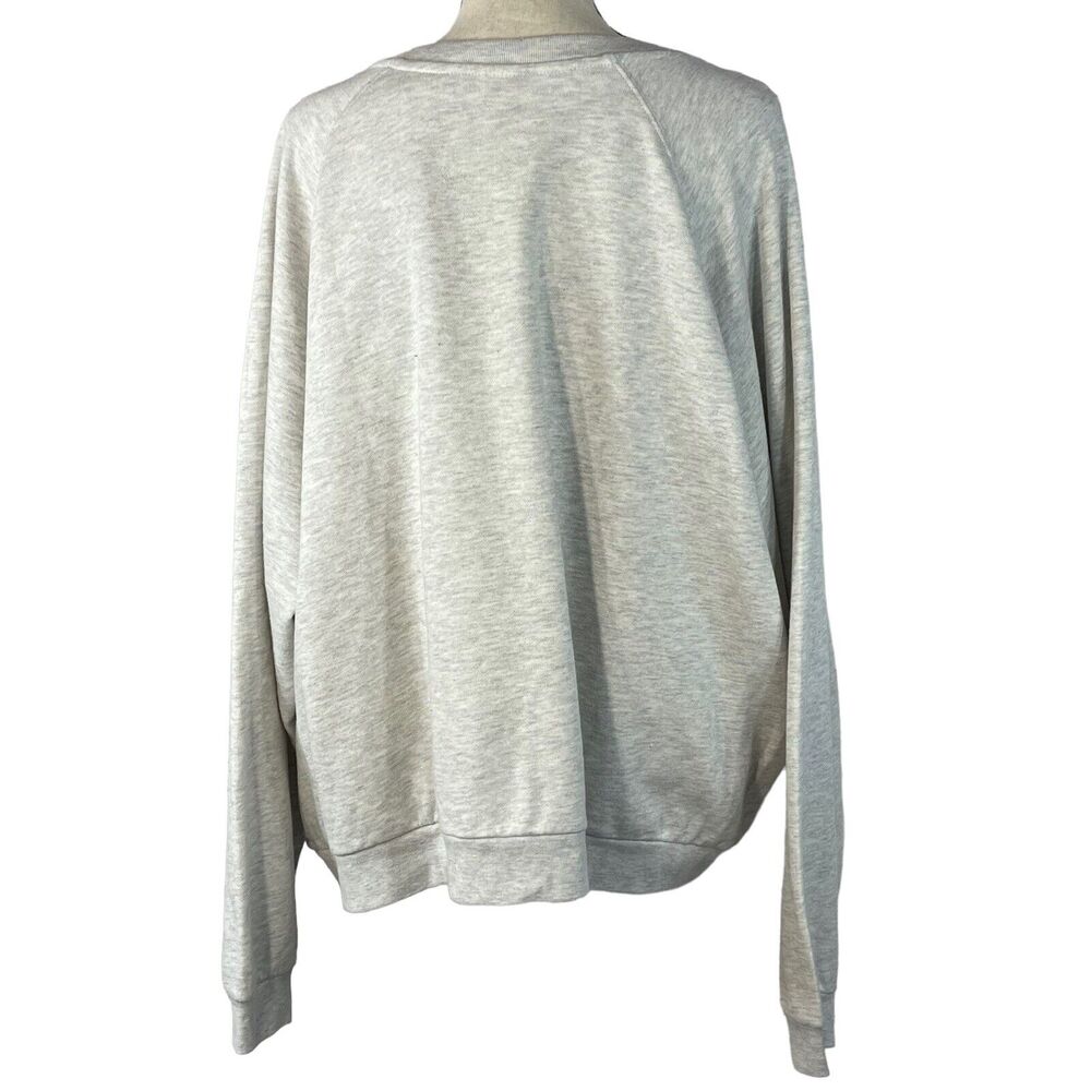 Levi's 3X-Large Sweatshirt Stretch Long Sleeve Grey w/ White Logo Womens New - Picture 3 of 10
